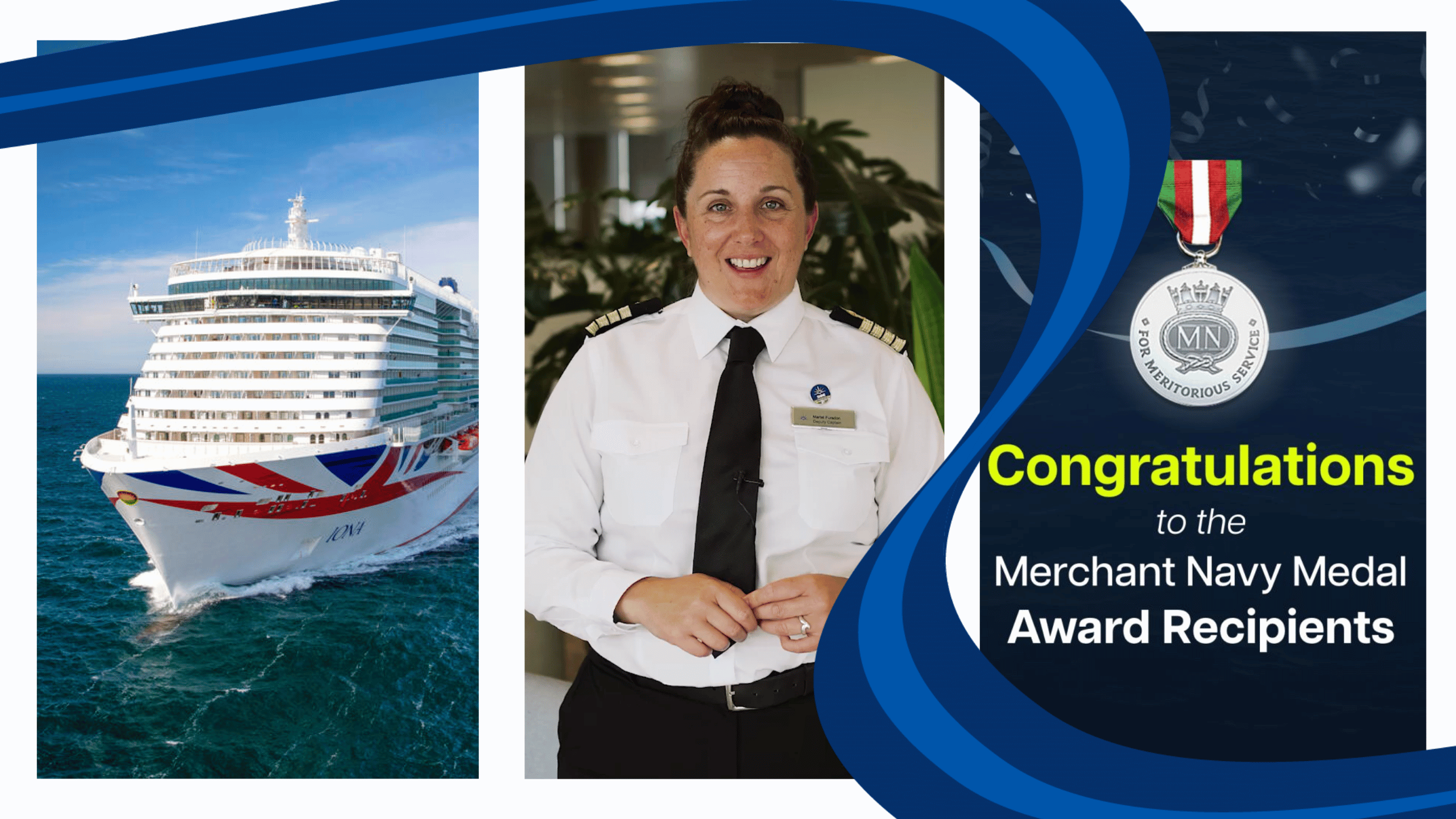 Staff Captain awarded Merchant Navy Medal