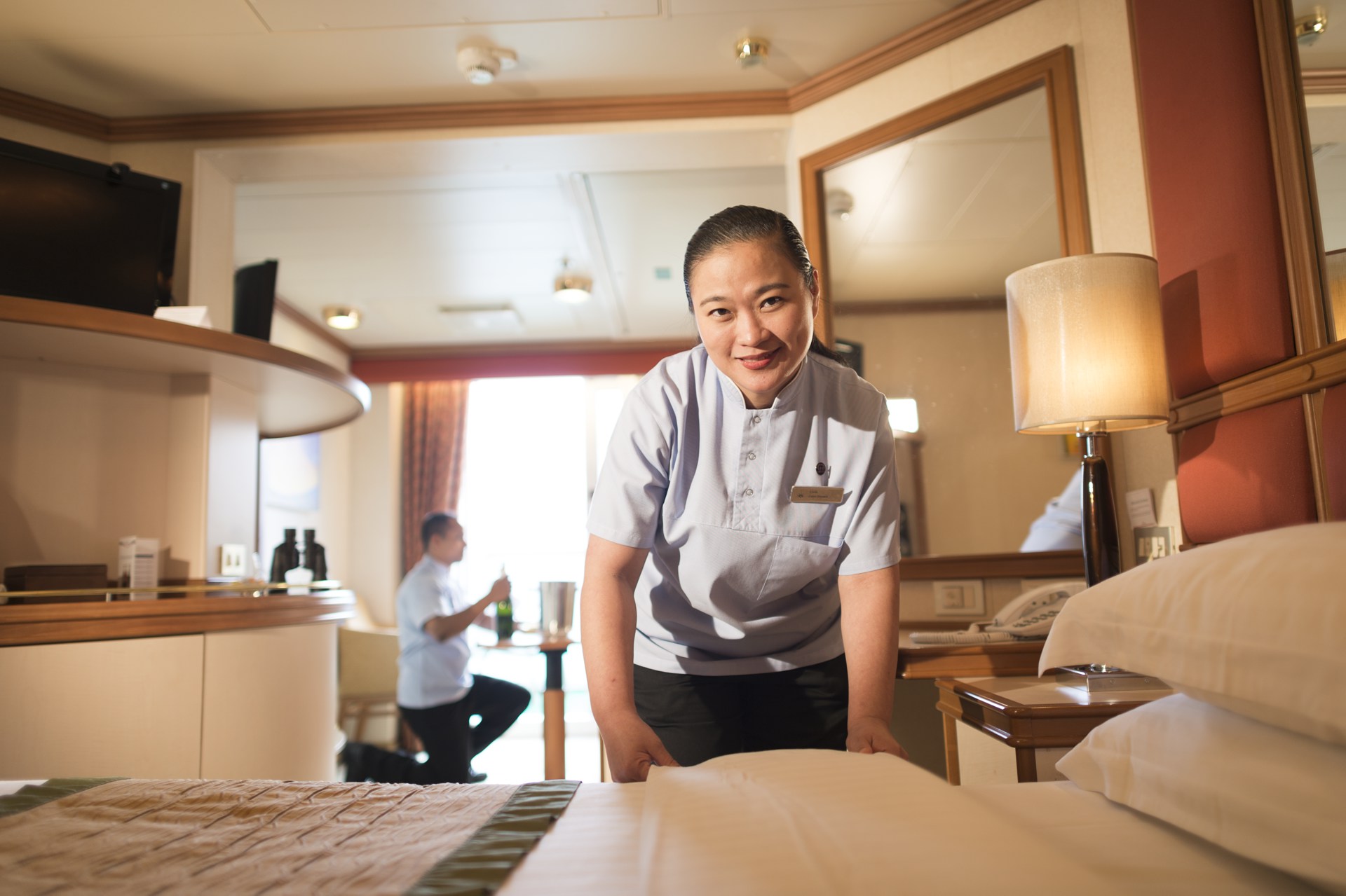 cruise ship room attendant